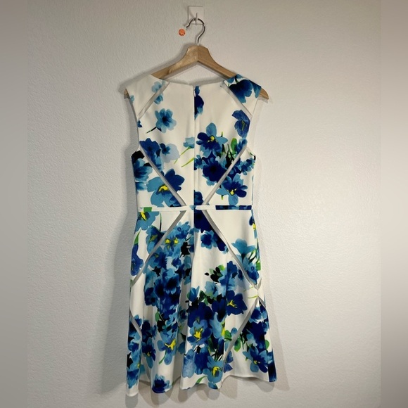 Adrianna Papell Women's Fit and‎ Flare Splice Dress US 6 - Picture 2 of 7